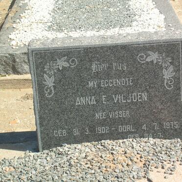 VILJOEN Anne E. nee VISSER 1902-1975