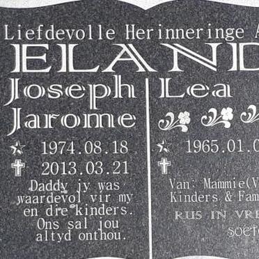 ELAND Joseph Jarome 1974-2013 &amp; Lea 1965-