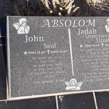 ABSOLOM John Saul 2007-2007 :: ABSOLOM Jadah Genevieve Elizabeth 2009-2012