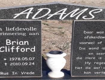 ADAMS Brian Clifford 1978-2010