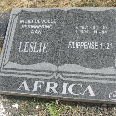 AFRICA Leslie 1931-1999