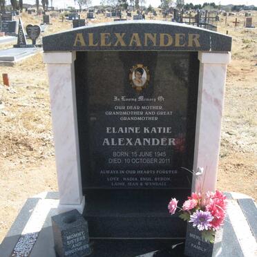 ALEXANDER Elaine Katy 1945-2011