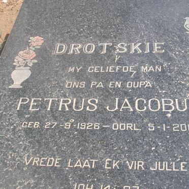 DROTSKIE Petrus Jacobus 1926-20??