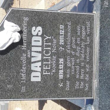 DAVIDS Felicity 1970-2011