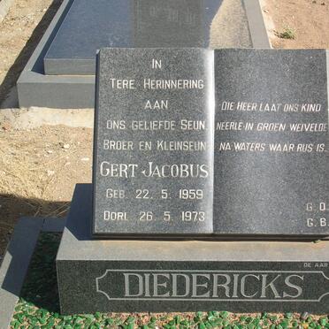 DIEDERICKS Gert Jacobus 1959-1973