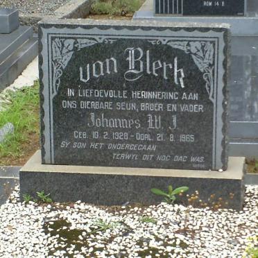 BLERK Johannes W.J., van 1928-1965