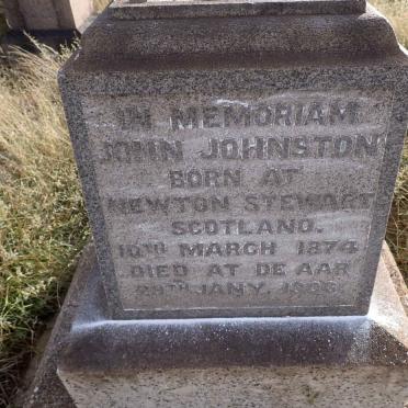 JOHNSTON John 1874-1906
