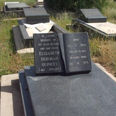 QUINCEY Elizabeth Deborah nee SWART 1889-1975