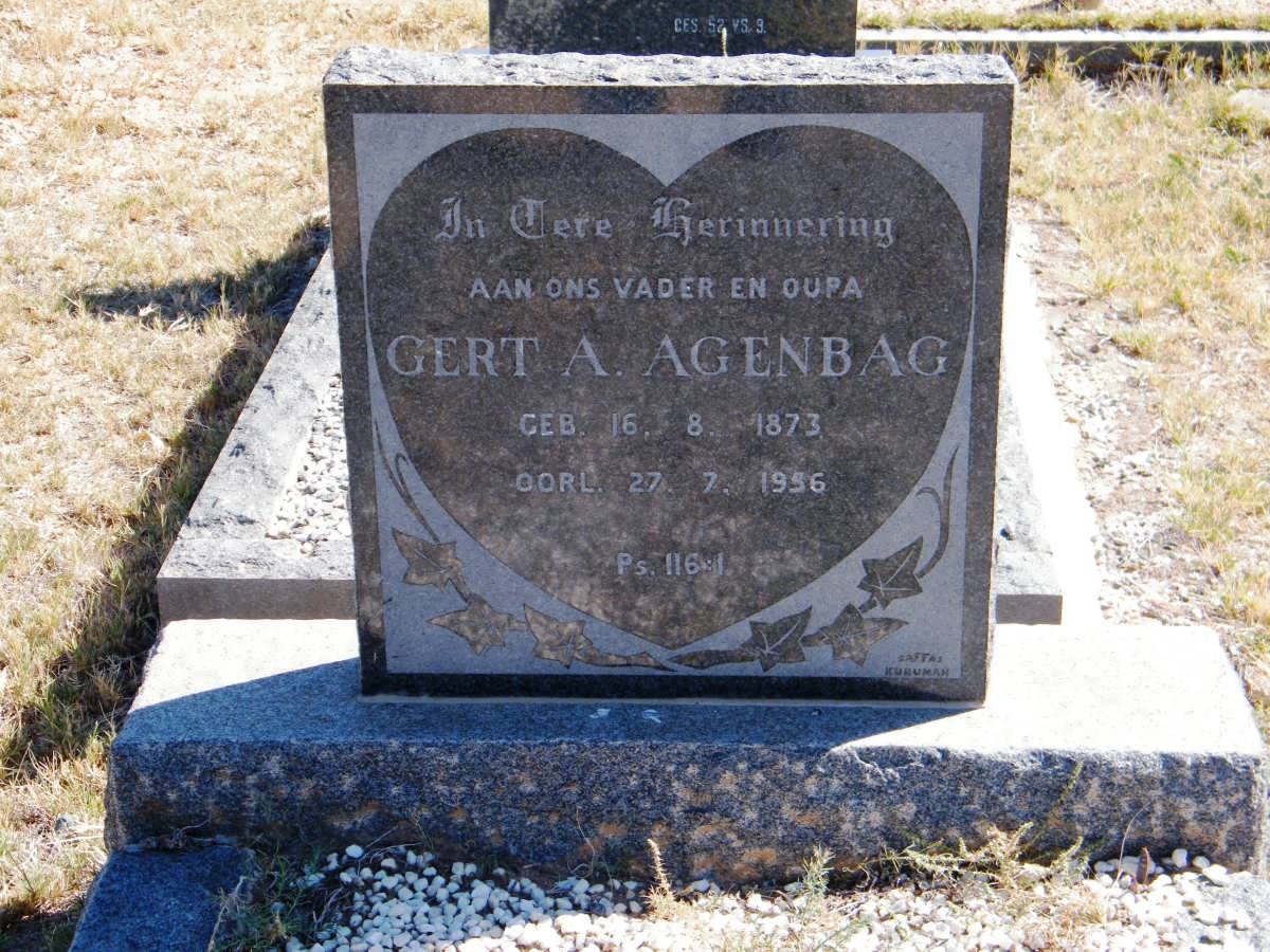 AGENBAG Gert A. 1873-1956
