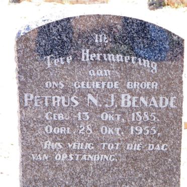 BENADE Petrus N.J. 1885-1955