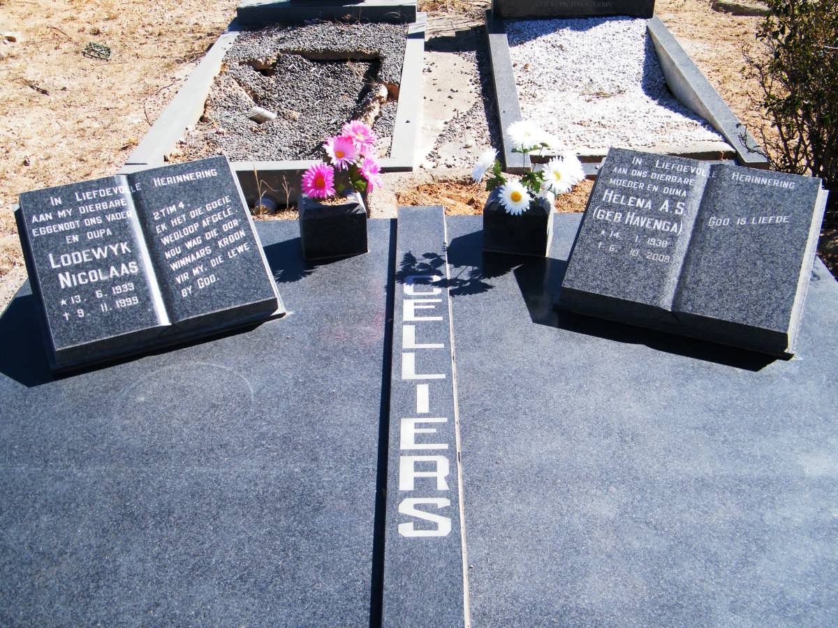 CELLIERS Lodewyk Nicolaas 1933-1999 & Helena A.S HAVENGA 1936-2008
