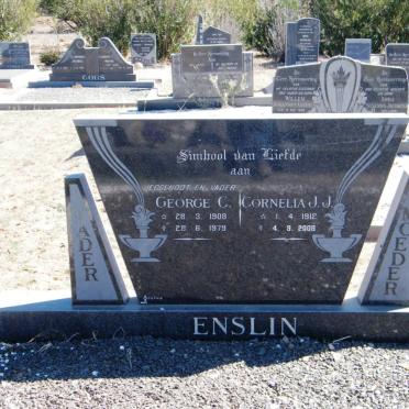 ENSLIN George C. 1908-1979 &amp; Cornelia J.J. 1912-2008