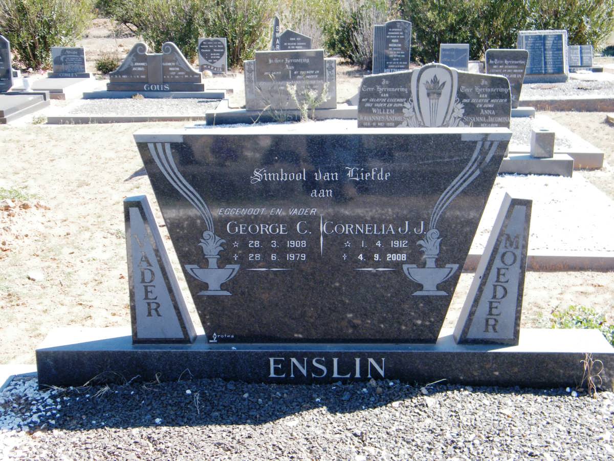 ENSLIN George C. 1908-1979 & Cornelia J.J. 1912-2008
