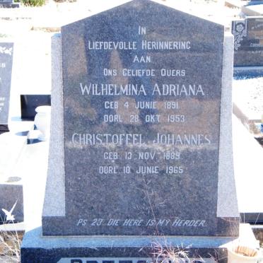PRETORIUS Christoffel Johannes 1889-1965 &amp; Wilhelmina Adriana 1891-1953