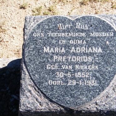 PRETORIUS Maria Adriana nee VAN NIEKERK 1852-1931