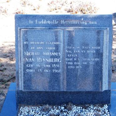RENSBURG Michael Johannes, van 1891-1961