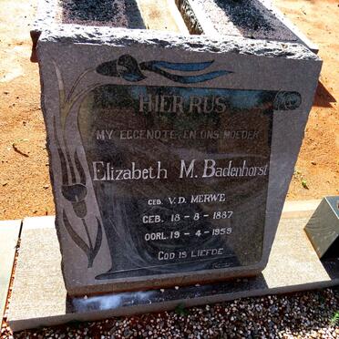 BADENHORST Wessel J. 1887-1971 & Elizabeth M. V.D. MERWE 1887-1959 _2