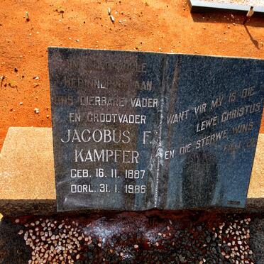 KAMPFER Jacobus F. 1887-1986
