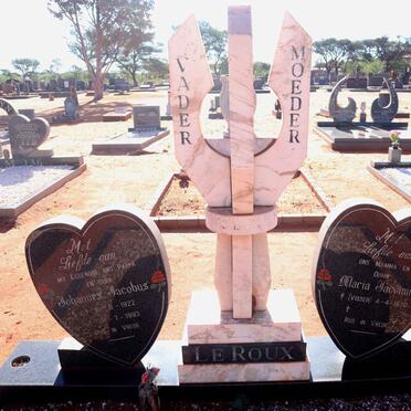 ROUX Johannes Jacobus, le 1922-1993 & Maria Jacomina VISSER 1930- 