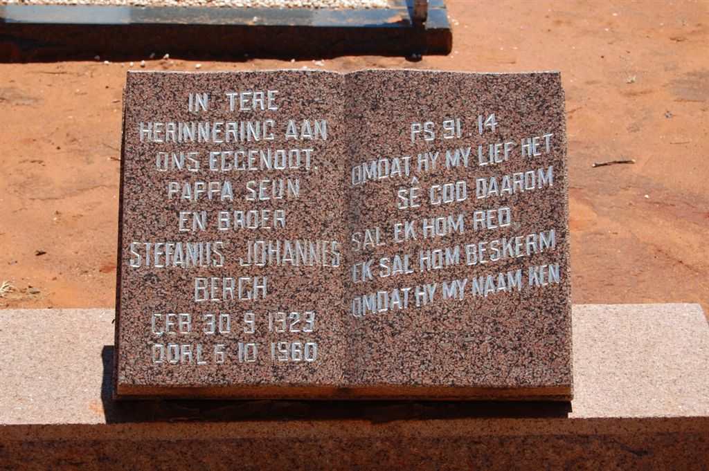 BERGH Stefanus Johannes 1923-1960