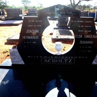 SCHOLTZ Joachim Hermanus 1909- & Elsa Carolina Susanna 1912-1984