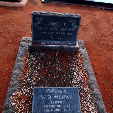 MERWE Andries J., van der 1921-1965 & Phillipina COETZEE 1929-1989 