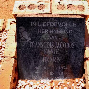 HORN Franscois Jacobus 1974-2015