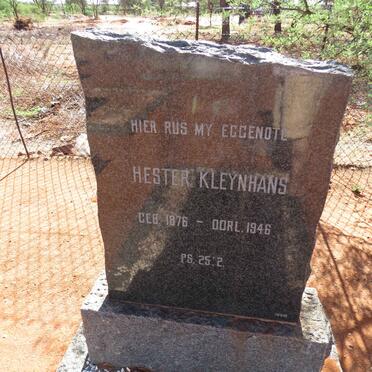 KLEYNHANS Hester 1876-1946