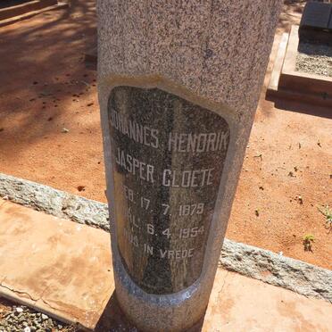 CLOETE Johannes Hendrik Jasper 1879-1954