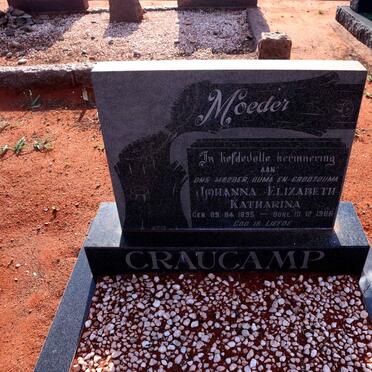 CRAUCAMP Johanna Elizabeth Katharina 1895-1986