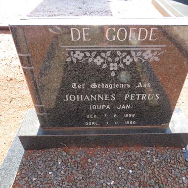 GOEDE Johannes Petrus, de 1898-1980