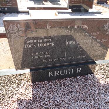 KRUGER Louis Lodewyk 1930-1992 & Cornelia Hermina Catharina CORNELESEN 1933-
