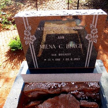 BERGH Miena C. nee BOSHOFF 1910-1993