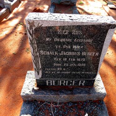BURGER Schalk Jacobus 1870-1950