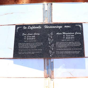 CURRY Eric Louie 1946-2013 & Anna Magdalena 1950-2012