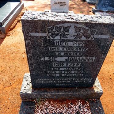 COETZEE Elsie Johanna nee JANSEN 1892-1954