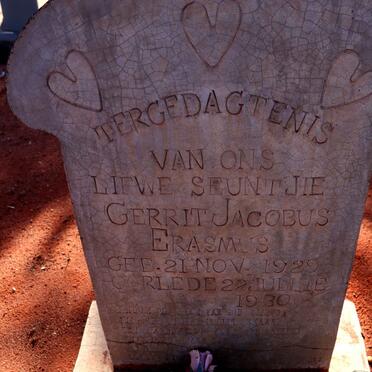 ERASMUS Gerrit Jacobus 1929-1930