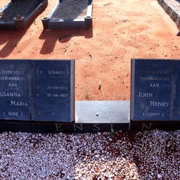 ENSLIN John Henry 1915-1922 & Susanna Maria STRAUSS 1924-2017 