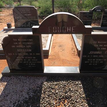 FOUCHE Abraham 1902-1980 & Johanna C.M. 1904-1987 