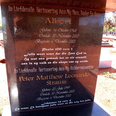 FILLIES Albert 1968-2003 :: FILLIES Peter Matthew Leonardo Strauss 1997-2003 _2