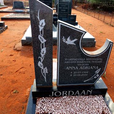 JORDAAN Anna Adriana 1928-2000