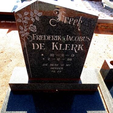 KLERK Frederik Jacobus, de 1913-1988