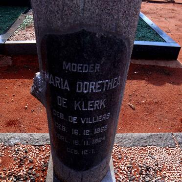 KLERK Marthinus Johannes, de 1873-1922 & Maria Dorethea DE VILLIERS 1869-1964 _3