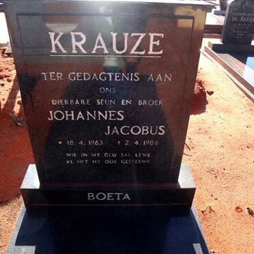 KRAUZE Johannes Jacobus 1963-1986