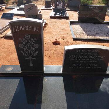 LIEBENBERG Herculaas Johannes 1901-1981 & Maria Aletta 1901-1988 
