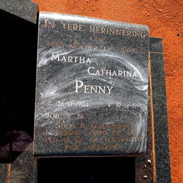 PENNY Martha Catharina 1904-1991