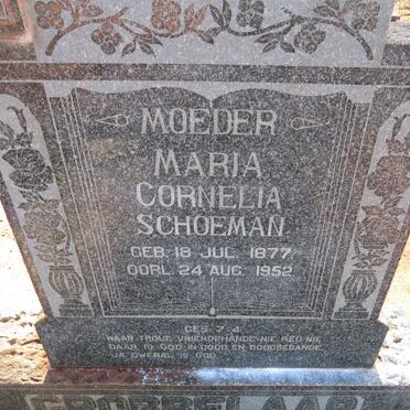 SCHOEMAN Maria Cornelia,GROBBELAAR 1877-1952 