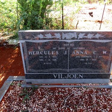 VILJOEN Hercules J. 1879-1967 & Anna C.W. LIEBENBERG 1875-1968 