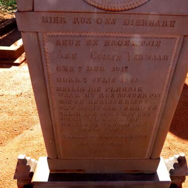 VERMAAK Abe Collin 1917-1918 