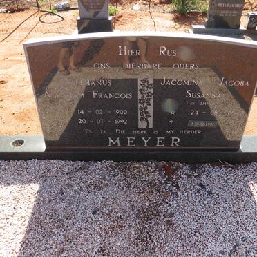 MEYER Stephanus Abraham Francois 1900-1992 & Jacomina Jacoba Susanna SMIT 1902-1994 